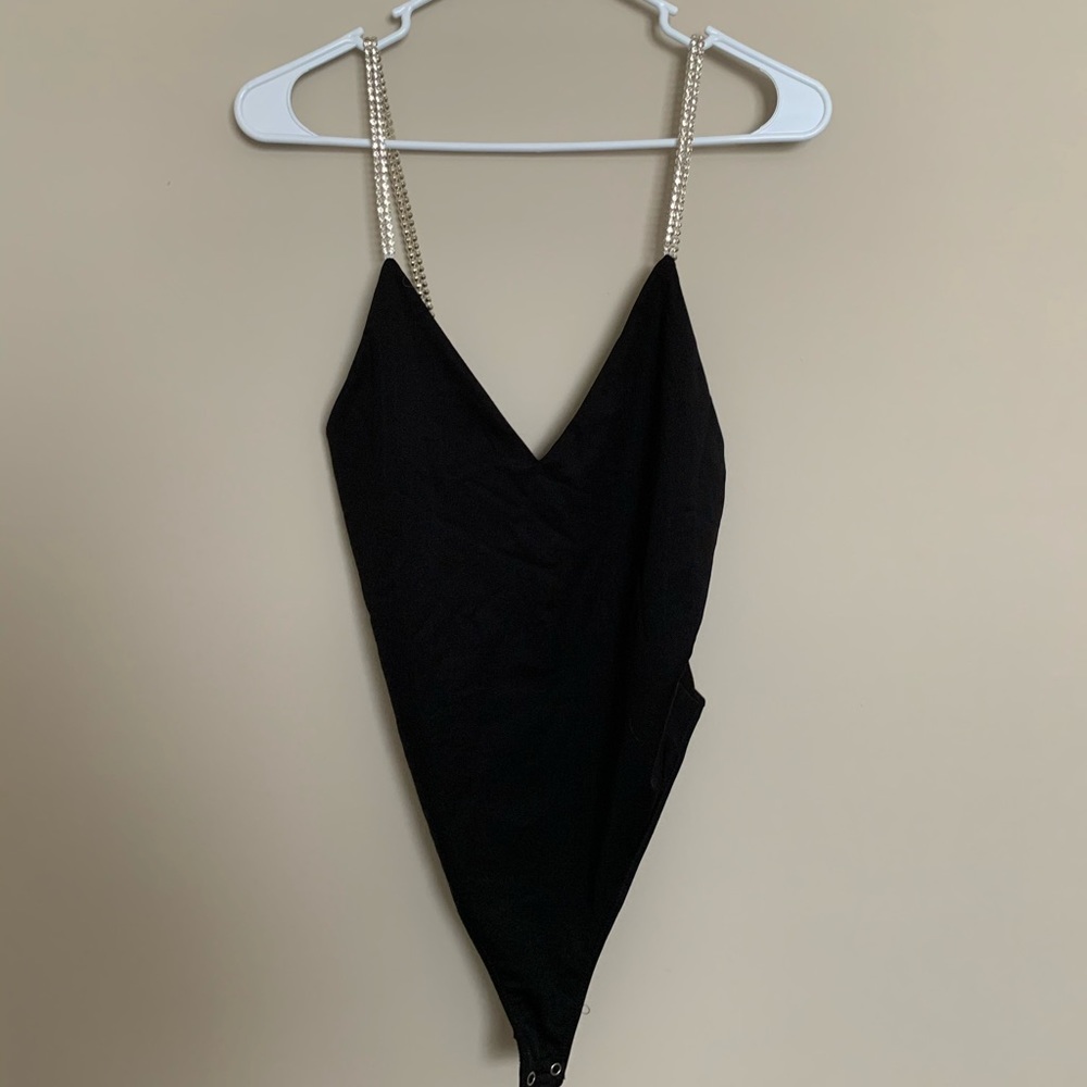 Black Jeweled Bodysuit